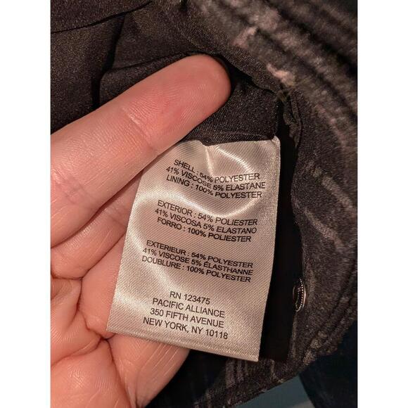 Ellen Tracy Collection Jacket Womens Size XS Black Gray Biker Asymmetrical Zip - Picture 3 of 4